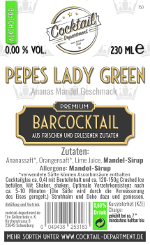 Pepes Lady Green Cocktail